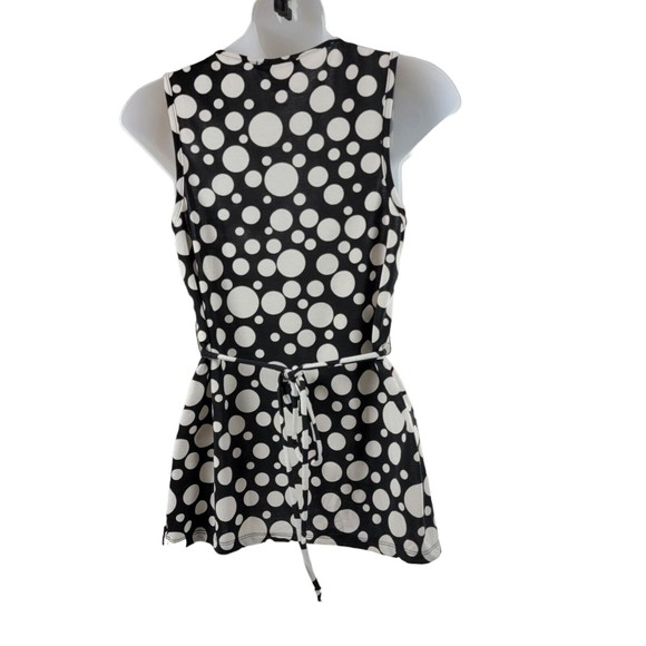 Vintage 90s Wet Seal Dressy Tank Top Blouse Womens S / M Embellished Polkadot - Picture 3 of 16